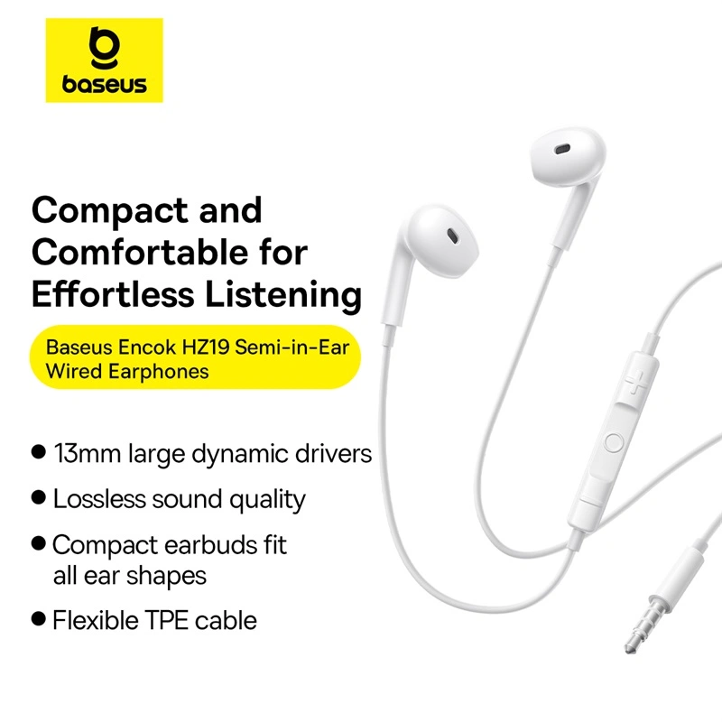 Baseus Encok HZ19 Wired Earphones - Image 2